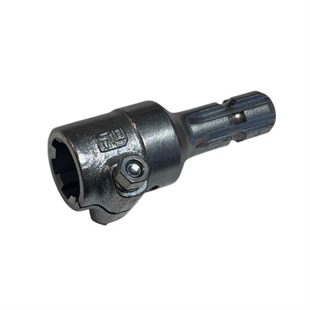 PTO adapter inv 6 splines 1 3/4" utv 6 splines 1 3/8" med låsbult